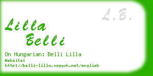 lilla belli business card